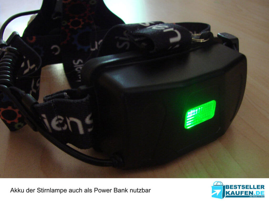 Stirnlampe Akku und USB